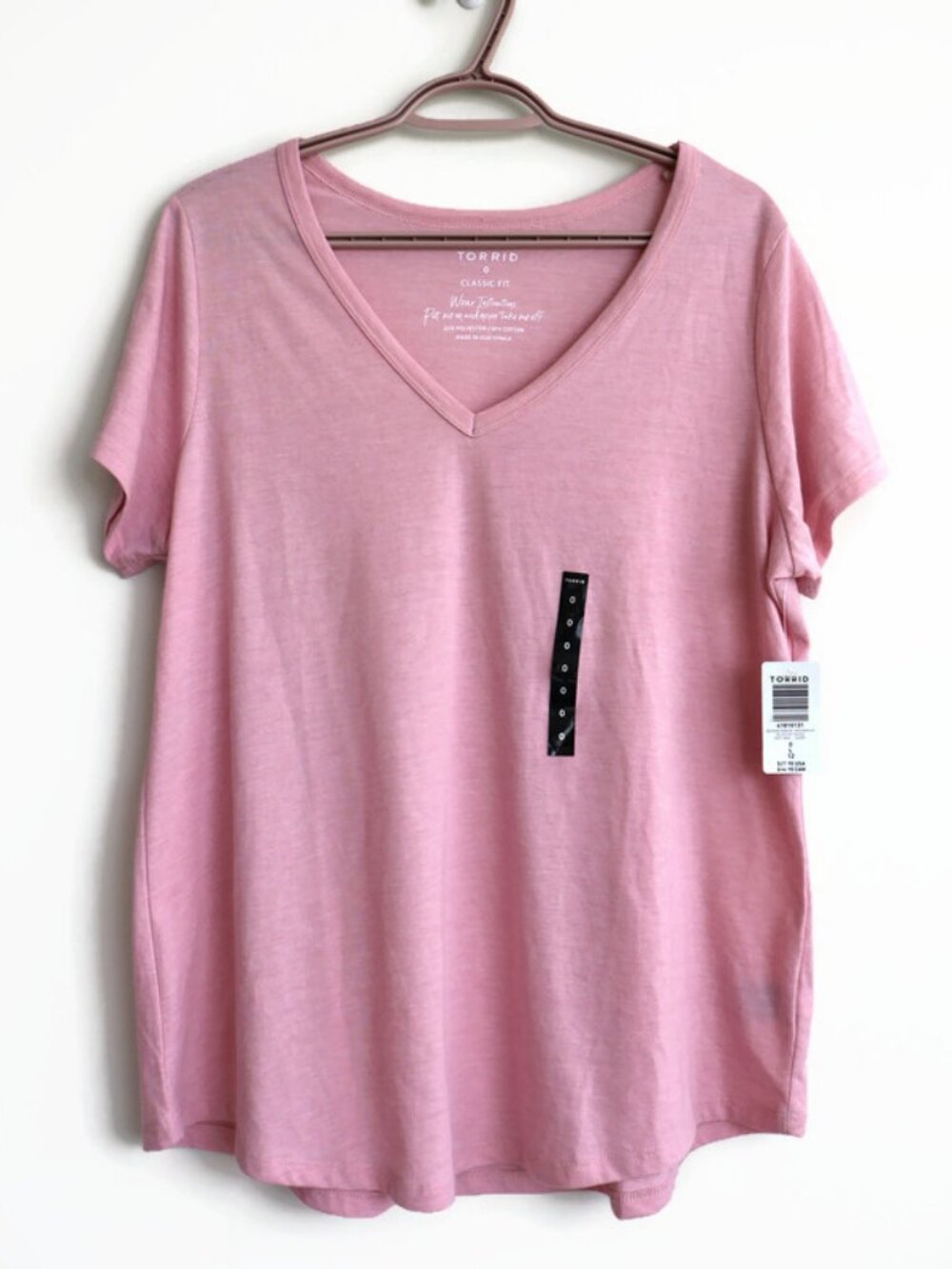 NWT - Torrid T-Shirt - Size 0 - Light Pink